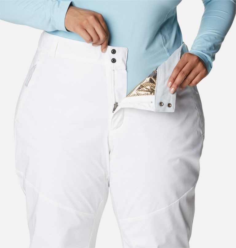Women's Columbia Backslope II Omni-Heat Infinity Pants White | Plus Size CA-R836A